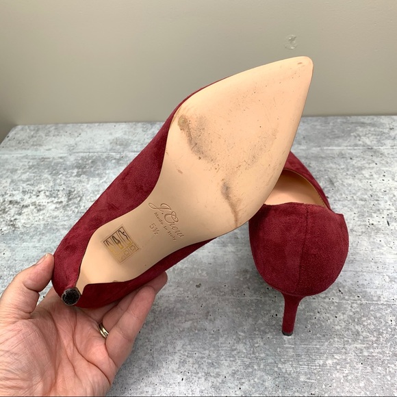 J.Crew Elsie Suede V-Cut Pointed Toe Heel - Picture 7 of 8